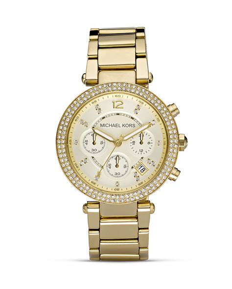 michael kors gold and swarovski crystal watch 39mm|Michael Kors parker rose goldtone.